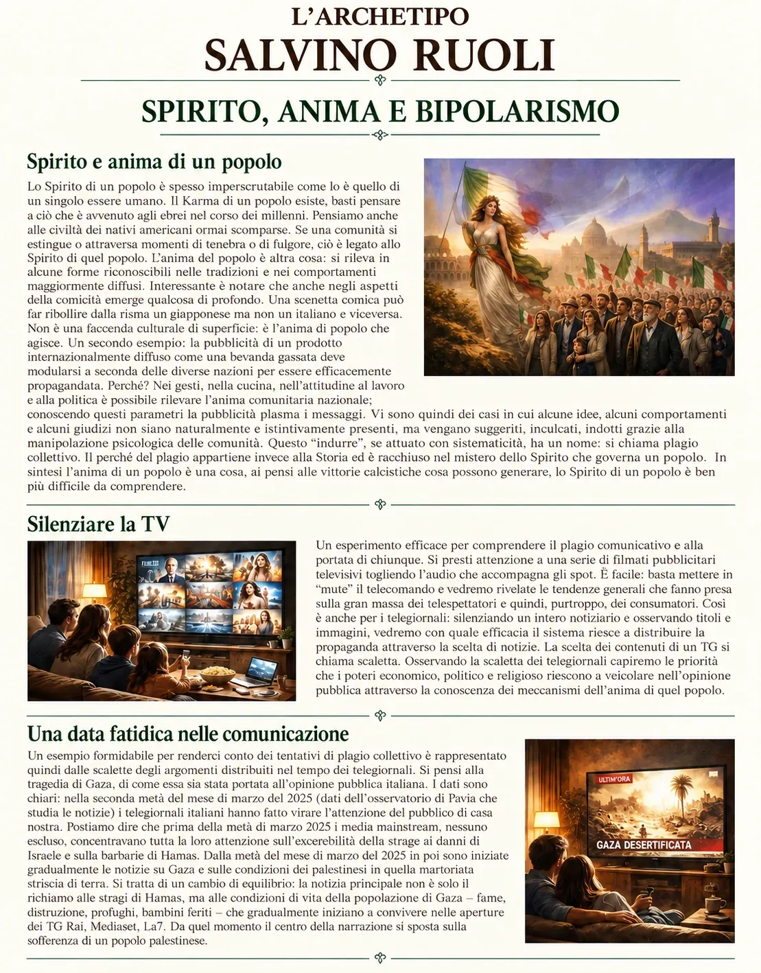 L'Archetipo — Salvino Ruoli, Spirito, anima e bipolarismo