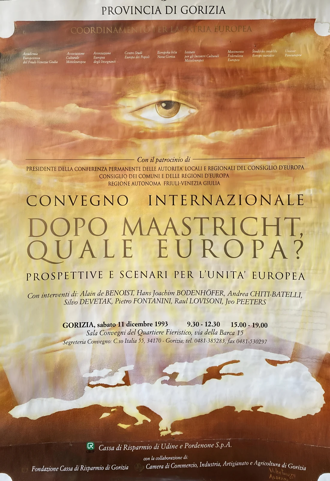 Manifesto del convegno internazionale Dopo Maastricht, quale Europa? Gorizia, 11 dicembre 1993