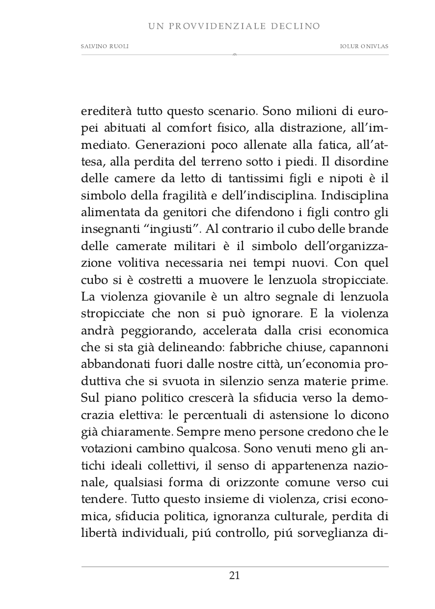Salvino Ruoli, Un provvidenziale declino, pagina 21
