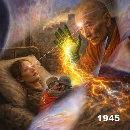 Illustrazione del canto 117: Incontro con il lama dai guanti verdi