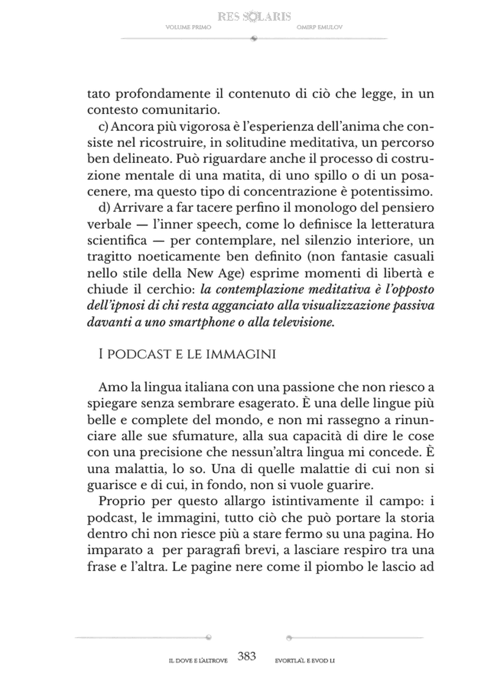 Il Dove e l’Altrove, Postfazione, pagina 383
