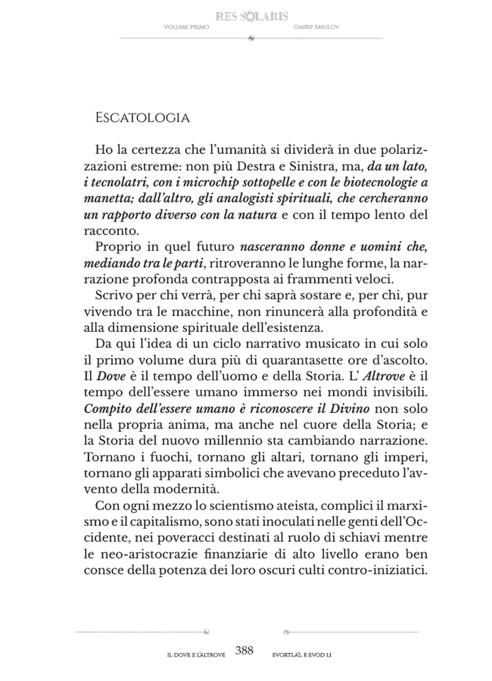 Il Dove e l’Altrove, Postfazione, pagina 388